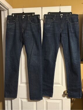 Slim Straight Men's Dark Blue Jeans